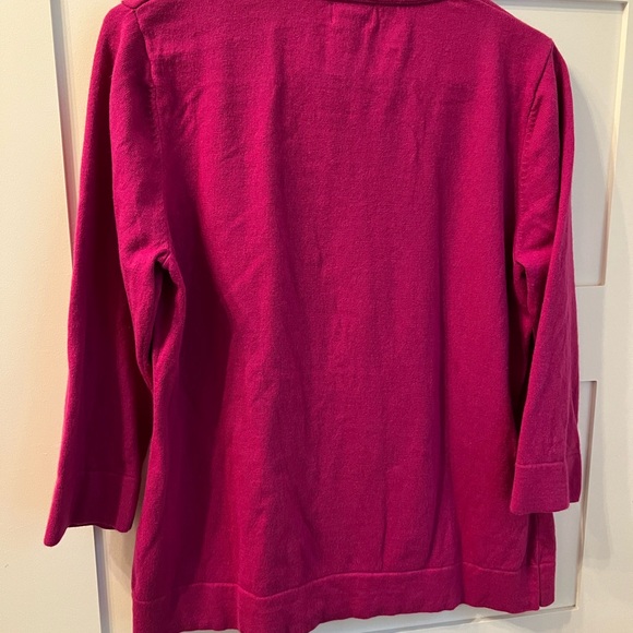 LL Bean Cardigan Ruffled Front Large - Picture 6 of 7